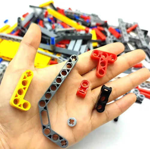 Vista 5 de dspitwod Piezas Técnicas Vigas Ejes Conectores Ladrillos Juegos - 420 Piezas, Vigas de Brazos de Elevación Marco para Juguetes de Bloques