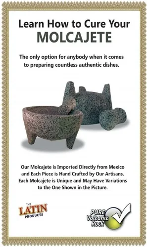 Vista 4 de TLP Molcajete. Auténtico mortero y pilón mexicano, hecho a mano, de 8.5