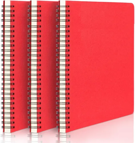Vista 15 de EUSOAR - Cuaderno rayado A5 con espiral, para escritura, viajes, notas, diario, bocetos, para estudiantes, oficina, negocios, tapa de 3