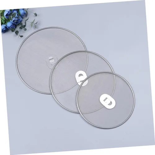 Vista 9 de 3pcs Stainless Steel Splatter Screen for Frying Pan Oil Guard