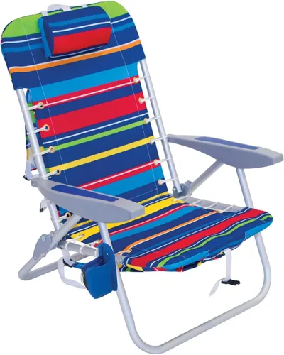 Vista 11 de Rio Brands ASC529 4-Position Backpack Lace-Up Suspension Folding Beach Chair