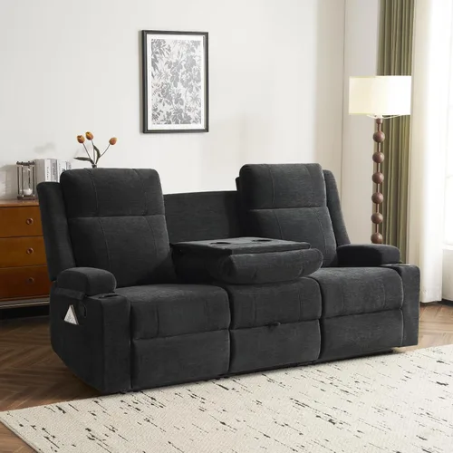 Vista 21 de Sofá biplaza reclinable manual, sofá reclinable de 2 plazas