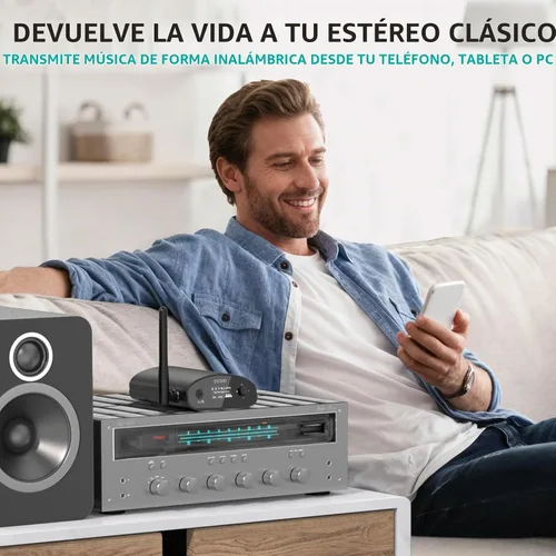Vista 2 de 1Mii DS500 Receptor Bluetooth 5.3 de alta resolución, DAC audiófilo de 32 bits/384 kHz, LDAC sin pérdida y aptX HD, pantalla OLED, ecualizador