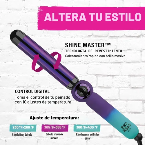 Vista 4 de Bed Head Rough Volume 1.25" - Varita digital para rizar el cabello