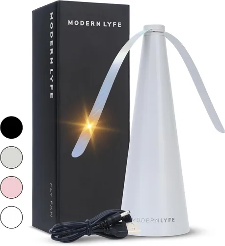 Vista 13 de Ventiladores Antimoscas para Mesas de Modern Lyfe - Alimentados por Batería AA y USB - Matamoscas Accesorio para Acampar al Aire Libre o para Comida