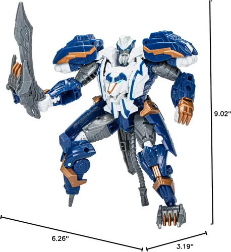 Vista 17 de Transformers Legacy United Voyager Class Prime Universe Thundertron, figura de acción de conversión de 7 pulgadas, 8+