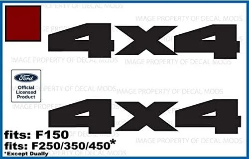 Vista 4 de CBM_Solid - Calcomanías adhesivas 4x4 para Ford F150 (2015-2020) y F250 F350 (2017-2020) (2017-2020) (Negro Mate)