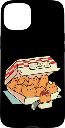 Vista 9 de iPhone 16 Kitten Nuggets Cute Fast Food Cat Shape Foodie Case