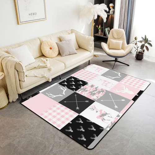 Vista 11 de Alfombra abstracta de tigre, 3 x 5 pies, color marrón y negro, alfombra con estampado de rayas de animales salvajes, para adolescentes y adultos