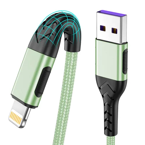 Vista 13 de Cargador de iPhone, [certificado Apple MFi] Paquete de 3 cables USB A de 1 pie para cable de carga rápida, cable de carga duradero de iPhone