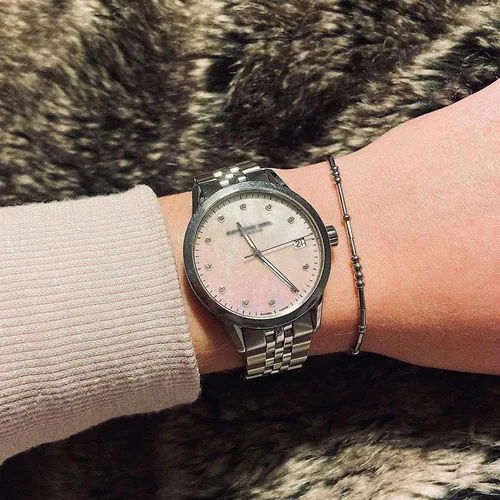 Vista 5 de JoycuFF - Brazaletes inspiradores con código morse grabado de mantras motivadores, para mujer, con cuentas de plata, para regalo