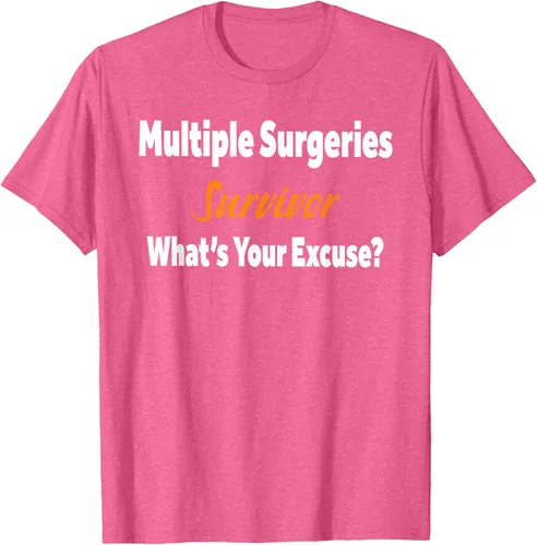Vista 26 de Camiseta de regalo de cirugía múltiple para sobrevivientes de cirugía ¿Cuál es tu excusa?, Negro
