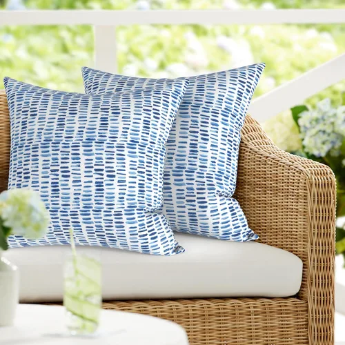 Vista 41 de DYTXIII Paquete de 2 almohadas lumbares impermeables para exteriores con rellenos, 12 x 20 pulgadas, almohada decorativa rectangular para patio