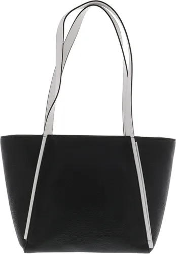Vista 3 de MICHAEL Michael Kors M Bolso de piel con cremallera superior, negroblanco óptico