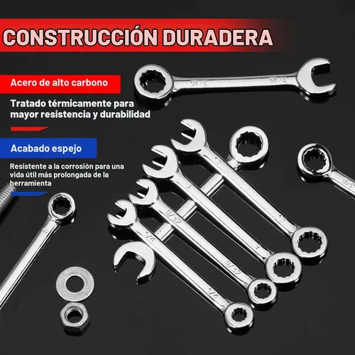 Vista 4 de SPEEDWOX Juego de llaves pequeñas de 4 mm-11 mm y 5/32 "-7/16" juego