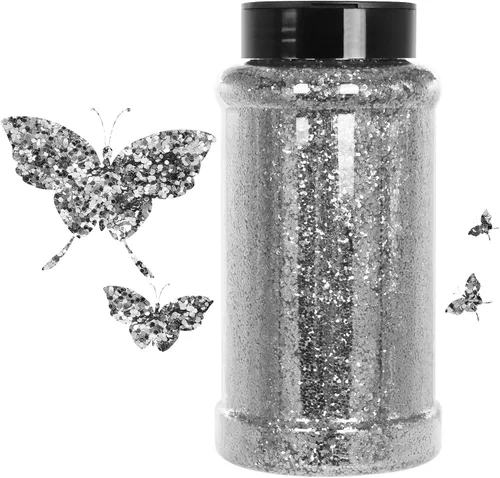 Vista 46 de Purpurina negra ultrafina, 16 onzas (1 libra), purpurina fina para manualidades de resina, uñas, vasos, slime, cosméticos y decoración de festivales