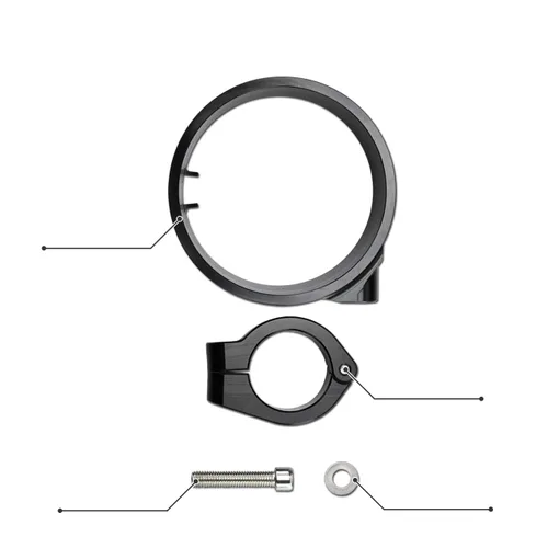 Vista 5 de Soporte de Reubicación con Abrazadera para Manillar Lateral del Velocímetro Compatible con Harley Sportster XL 48 1993-actual Dyna 1993-2005