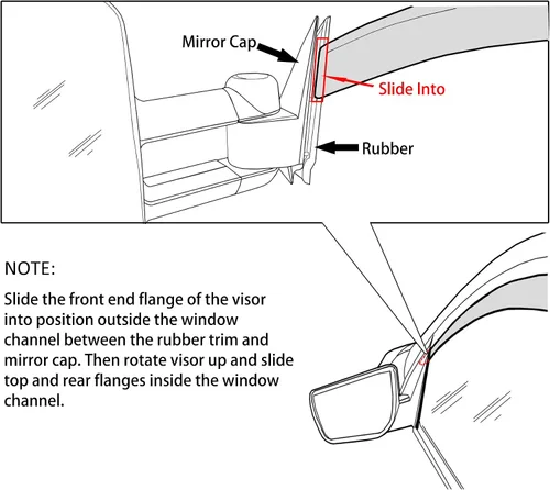 Vista 5 de inchannel - Visera de ventana compatible con Toyota 4Runner 2010-2024, protectores de lluvia, deflector de viento, humo, 4 piezas