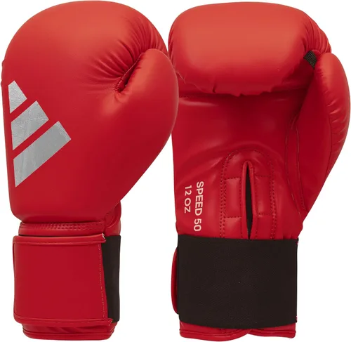 Vista 4 de adidas Speed 50 Guantes de boxeo de gel – Guantes de boxeo para adultos para hombres y mujeres – Guantes de bolsa pesada, guantes de kickboxing