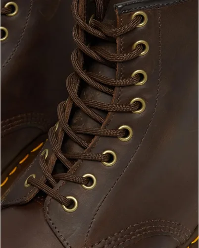 Vista 2 de Dr. Martens, Botas industriales ligeras para mujer Maple Zip con puntera de acero Marrón oscuro