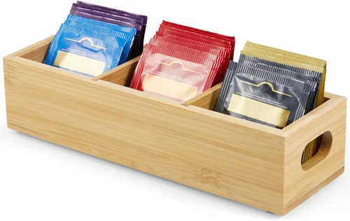 Vista 8 de Soporte para bolsitas de té con 2 ranuras, acacia