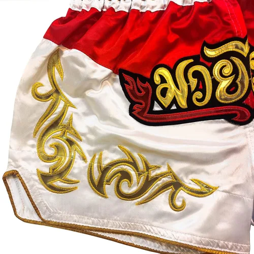 Vista 3 de FLKKY Muay Thai - Pantalones cortos de boxeo para hombres y mujeres de alta calidad para entrenamiento de artes marciales gimnasio boxeo pantalones