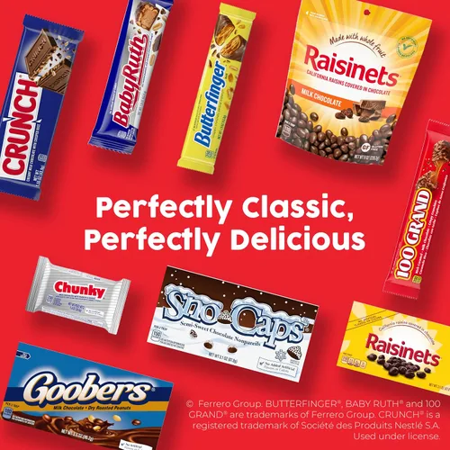 Vista 7 de Bolsa surtida a granel de chocolate y caramelo, mezcla de miniaturas de Butterfinger, Crunch y chocolate de leche Baby Ruth