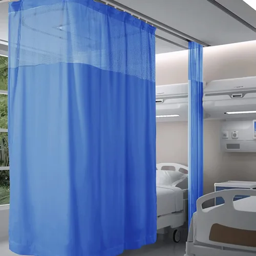 Vista 12 de Fcosie Cortinas divisoras de habitación de hospital con ganchos planos para cubículo, pantalla de privacidad para hospital, clínica médica