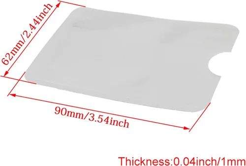Vista 4 de RDEXP Funda de bloqueo RFID, protector seguro para tarjetas de crédito, material de papel de aluminio para hombres y mujeres, paquete de 10 (tipo 1)