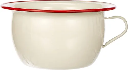 Vista 2 de IBILI Olla de cámara 3,5 l de acero esmaltado en blanco/rojo, 9.4 x 9.4 x 2.0 in