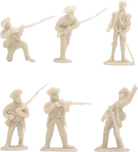 Vista 6 de BMC Revolutionary War Army Men de plástico – 34 soldados británicos, americanos y franceses