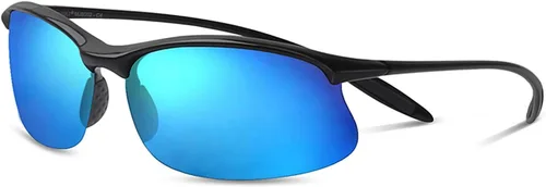 Vista 8 de JULI - Lentes de sol deportivos polarizados para hombres y mujeres, marco irrompible Tr90 para correr, pescar, béisbol, conducir, MJ8002