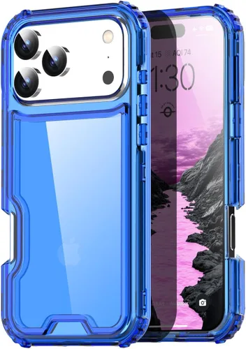 Vista 20 de AICase para iPhone 17 Transparente, Resistente Duradera de 3 Capas de Cristal Transparente [No amarillea]