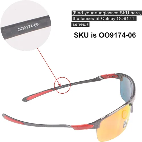 Vista 6 de Walleva - Lentes de repuesto para gafas de sol Oakley Carbon Blade Varias opciones disponibles