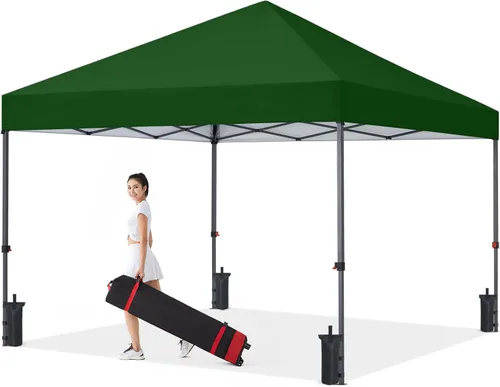 Vista 30 de COOSHADE - Tienda de campaña duradera y fácil de desplegar con bolsa enrollable, 8 x 8 pulgadas, gris