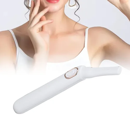 Vista 4 de Afeitadora eléctrica para mujer, afeitadora de bikini de uso en seco, ajuste en ángulo, afeitadora eléctrica con luz LED para mujer, para cara