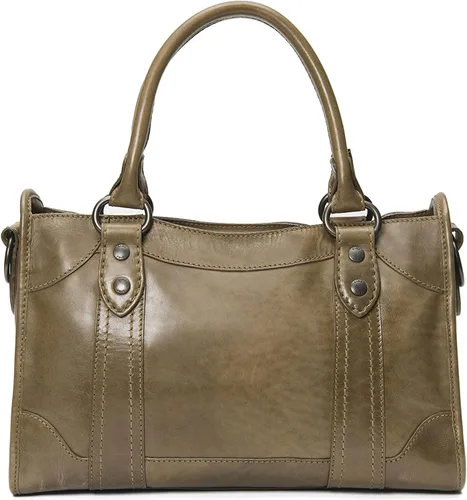 Vista 14 de Frye Melissa - Bolso de mano de piel con cremallera y correa ajustable para el hombro y asa superior