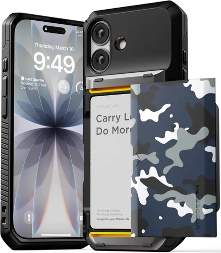Vista 20 de VRS DESIGN Damda Glide Pro - Funda para iPhone 12 Pro Max, con [4 tarjetas] Premium Robusta [Semiautomática] Funda para tarjeta de crédito
