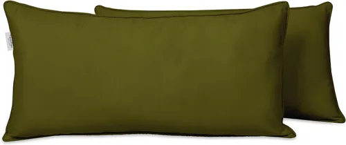 Vista 100 de Funda de almohada lumbar de tela de poliéster para interiores y exteriores, impermeable, rectangular, para todo tipo de clima, para muebles