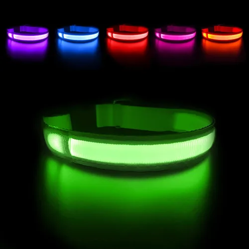 Vista 13 de MASBRILL Collares de perro con luz LED, collar de perro recargable iluminado resistente al agua, para caminar por la noche, collares para perros
