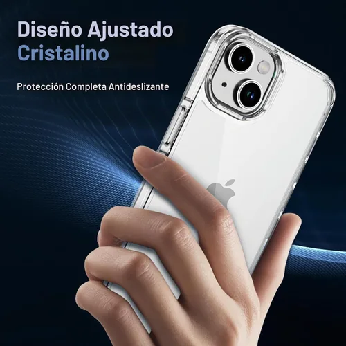 Vista 6 de Funda transparente para iPhone 13 con protector de pantalla