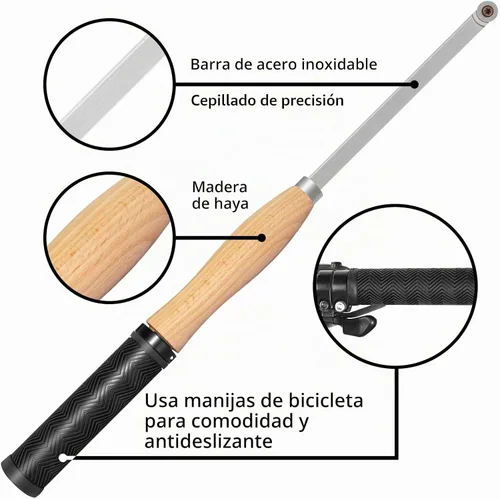 Vista 3 de Juego de herramientas de torneado de madera de carburo