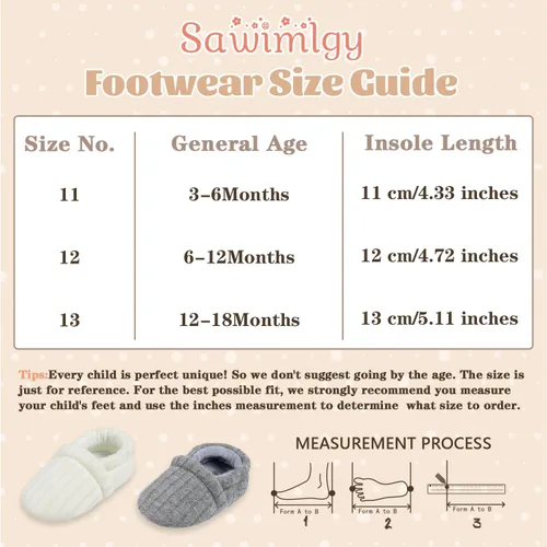 Vista 6 de Sawimlgy Pantuflas de dibujos animados para recién nacidos, para bebés, niños y niñas, suela antideslizante suave, suela antideslizante, zapatos
