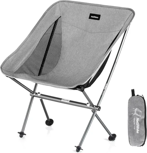 Vista 7 de Naturehike YL05 Silla de camping, silla de campamento portátil ultraligera con bolsa de almacenamiento, silla de playa plegable compacta