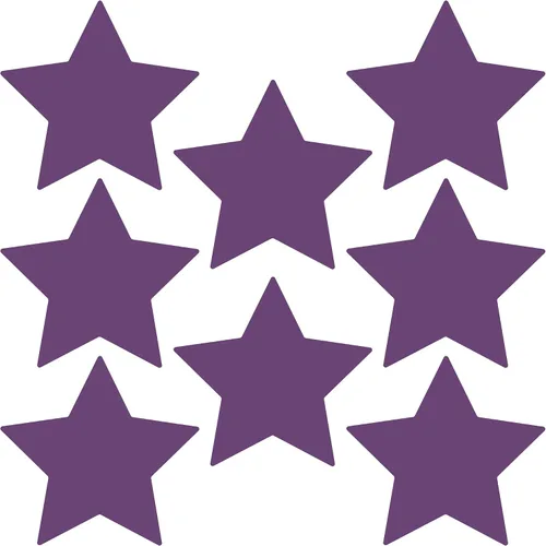 Vista 36 de LiteMark Calcomanías de vinilo mate extraíbles con diseño de estrella Blanco