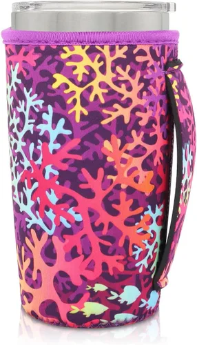 Vista 127 de Fundas Aislantes de Neopreno Portavasos con Asa para Vasos Tumbler de 20oz, Funda Reutilizable para Café Helado Para Tazas de Café de 30oz - 32oz