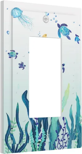 Vista 100 de Pintura al óleo de flores abstractas de 1 cuadrilla de interruptor de luz dúplex individual cubierta de salida placa de pared decorativa Placa
