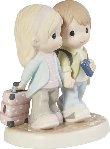 Vista 3 de Precious Moments Figura de porcelana de bisque You're My Passport to Happiness para parejas, aniversario, regalo de boda, regalo para novia, esposa