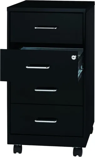 Vista 5 de Lorell LYS - Armario de almacenamiento móvil de 26-1/2" - 4 cajones