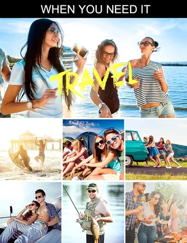 Vista 5 de VEGOOS - Gafas de sol sin montura para mujer con protección UV diseño de gran